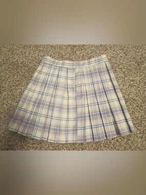 Plaid Pleated Mini Skirt